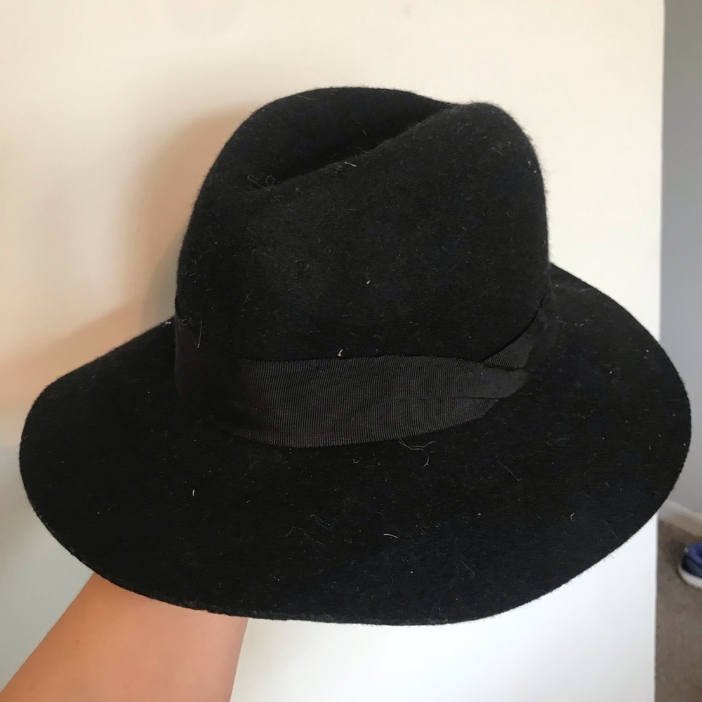 Black rimmed hat